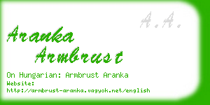 aranka armbrust business card